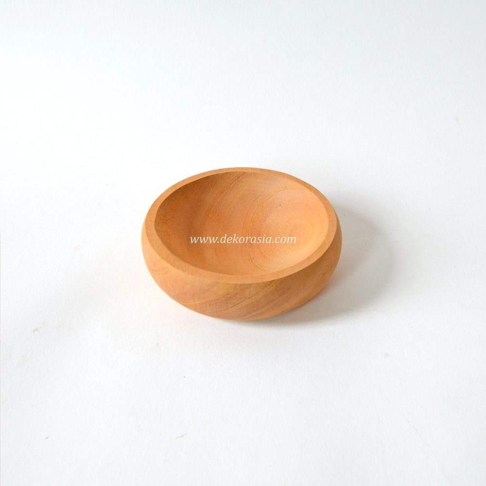 Natural Round Calabash Server, Antique Wooden Tableware - Image 1