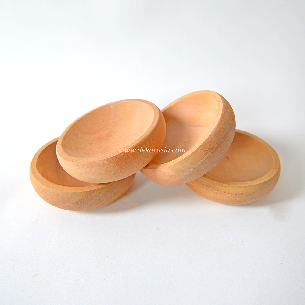 Natural Round Calabash Server, Antique Wooden Tableware - Image 3