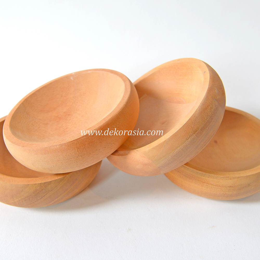Natural Round Calabash Server, Antique Wooden Tableware - Image 4