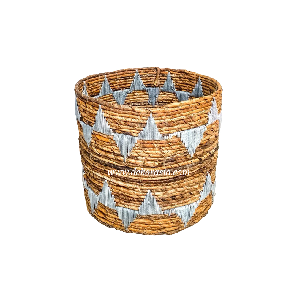 High Quality Round Woven Storage Basket, Natural Banana Basket (Set 2)