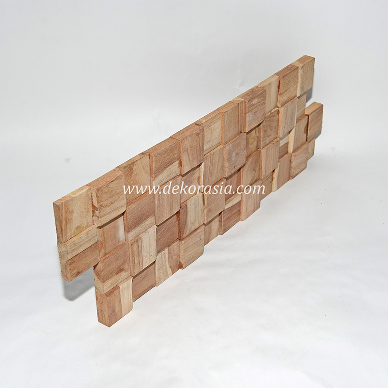 Wood Wall Cube Wall Cladding, Decorative Interior Natural Wall Cladding - Image 3