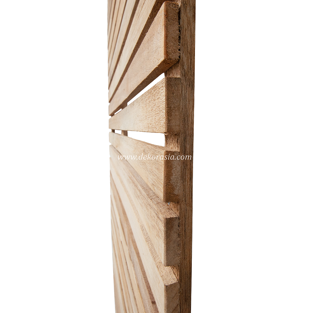 Horizontal Wood Screen, Natural Wood Panels Kruing / Merbau, Home Decoration Wood Fence - Image 4