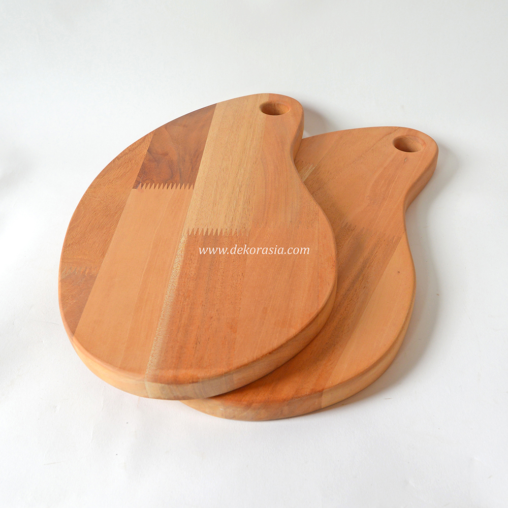 Mango Shape Cutting Board, Large Natural Wood Cutting Board For Kitchen - Image 2