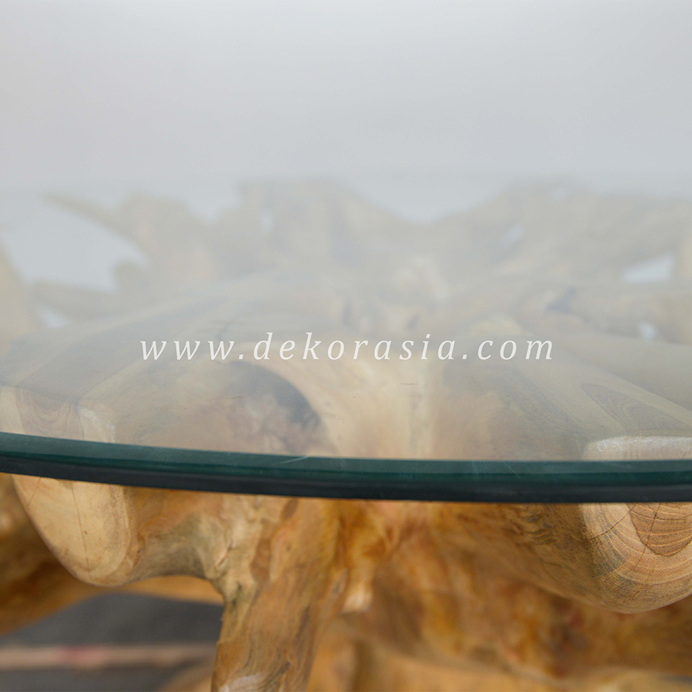 Teak Root Dining Tables, Antique Style Luxury Teak Wood Root Dining Tables, Round Dining Table - Image 3