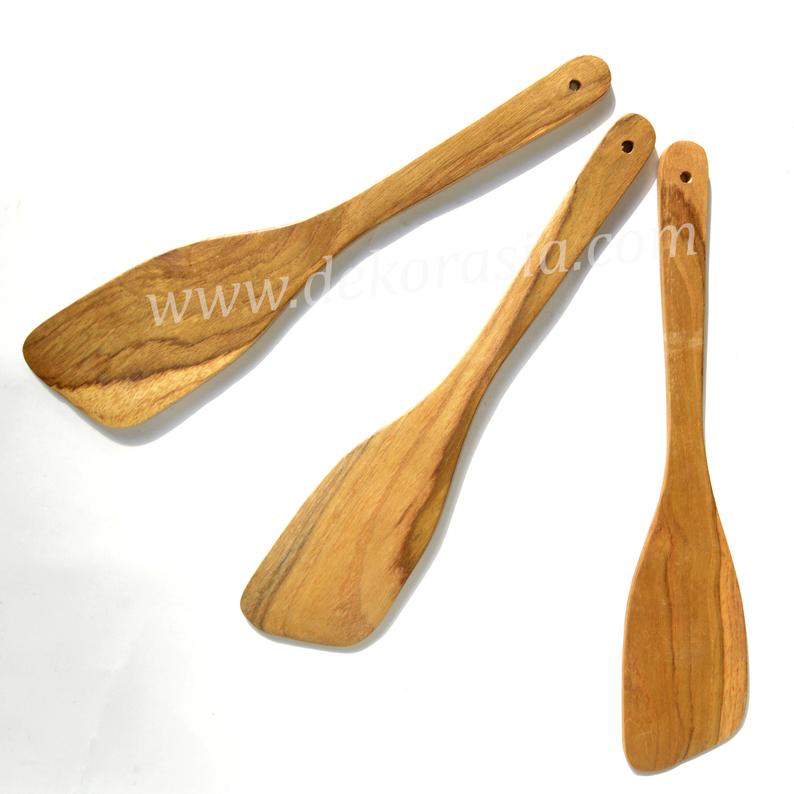 Teak Wood Spatula Kitchen Utensil, Wooden Spatula Cooking Utensil Set For Kitchen - Image 1