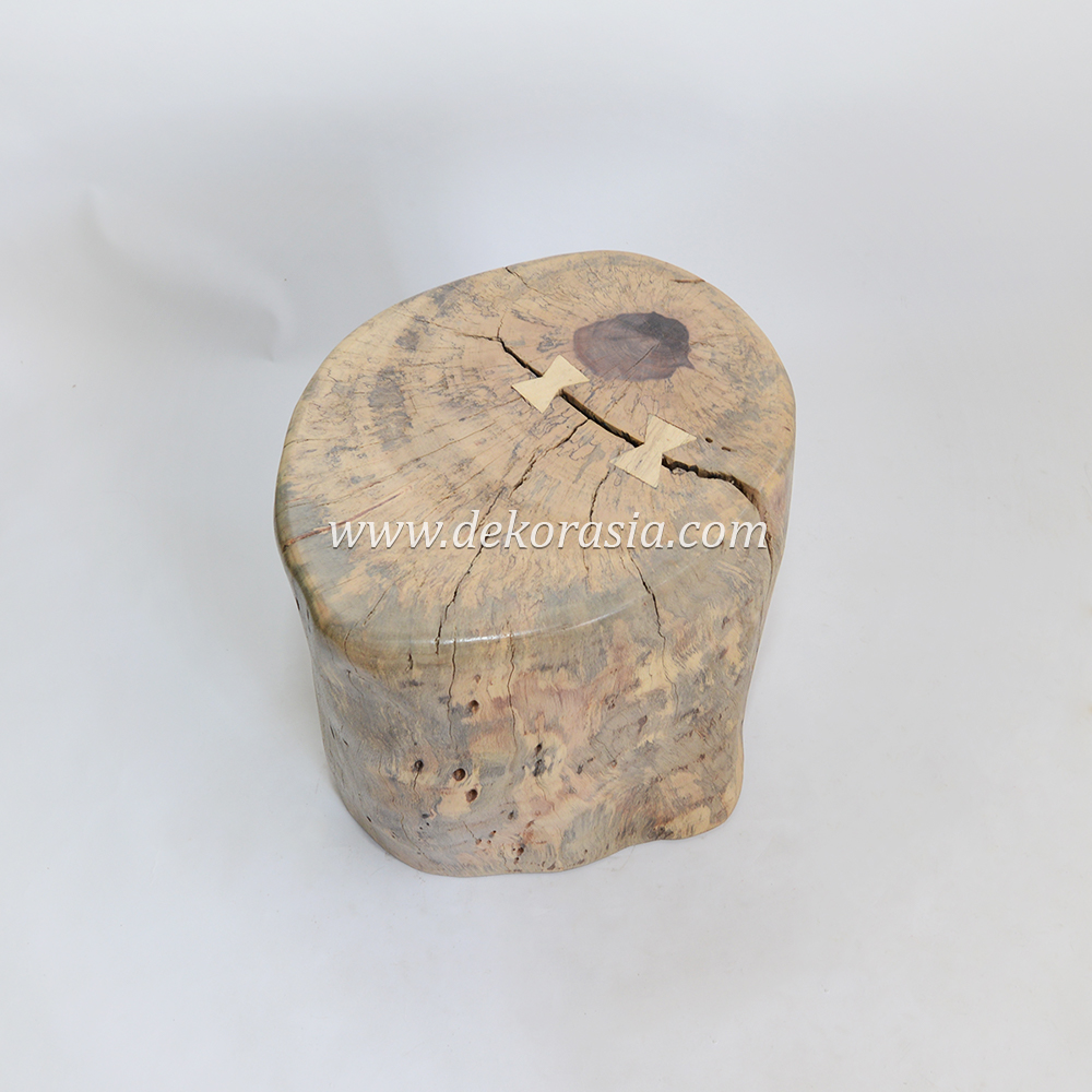 Natural Solid Wood Bar Stools, Wooden Stool Decorative, Vintage Wooden Stool Wood Furniture - Image 4