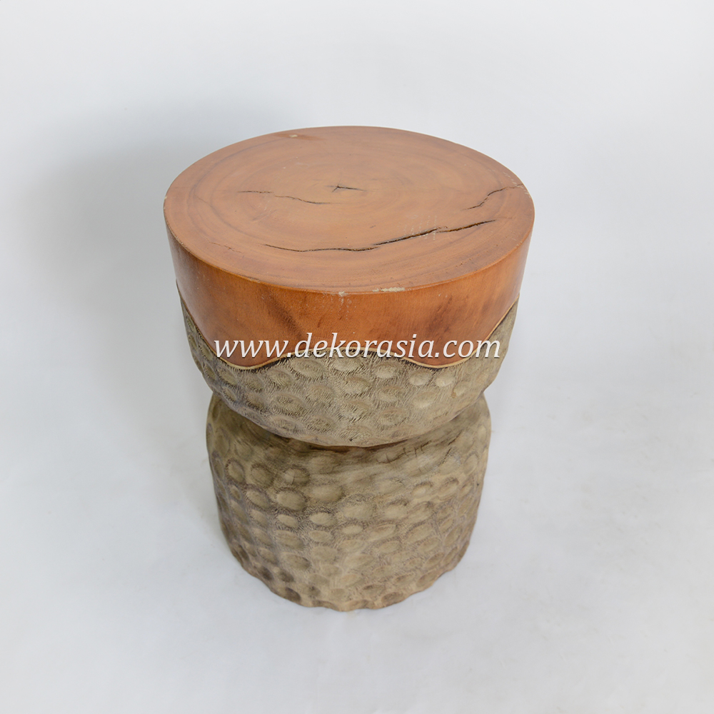 Natural Solid Wood Stool, Decorative Wooden Stool & Ottoman, Wood Stool for Living Room Furniture - Image 3