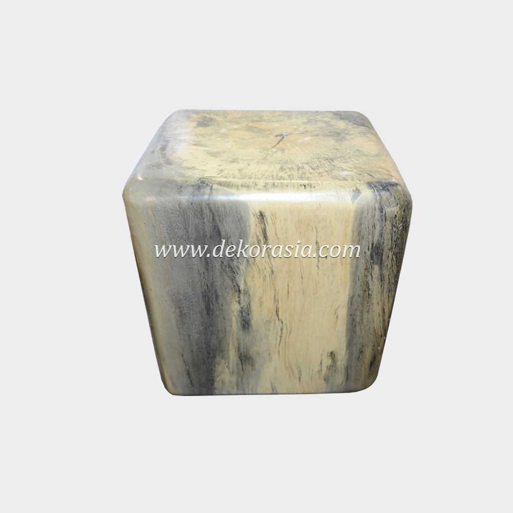 Cube Wooden Stool Decorative, Solid Tamarind Wood Stool for Indoor and Outdoor Home Furniture - Image 2
