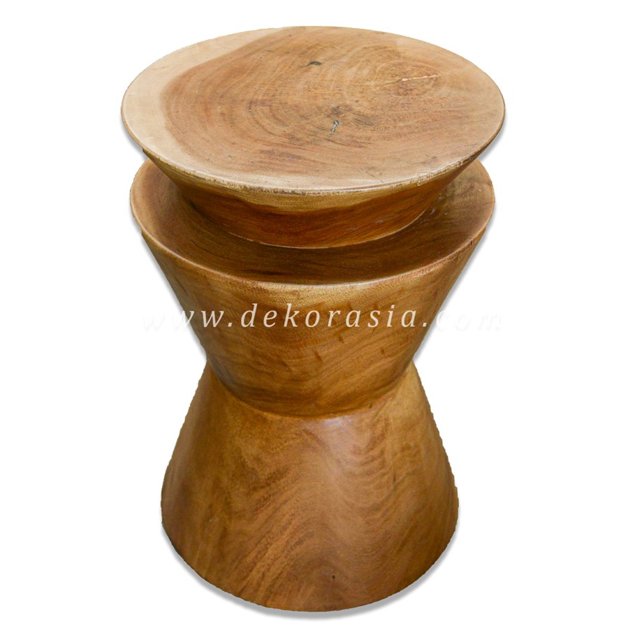 Drum Suar Wood Stool - Wooden Stools for Home Furniture - Image 1