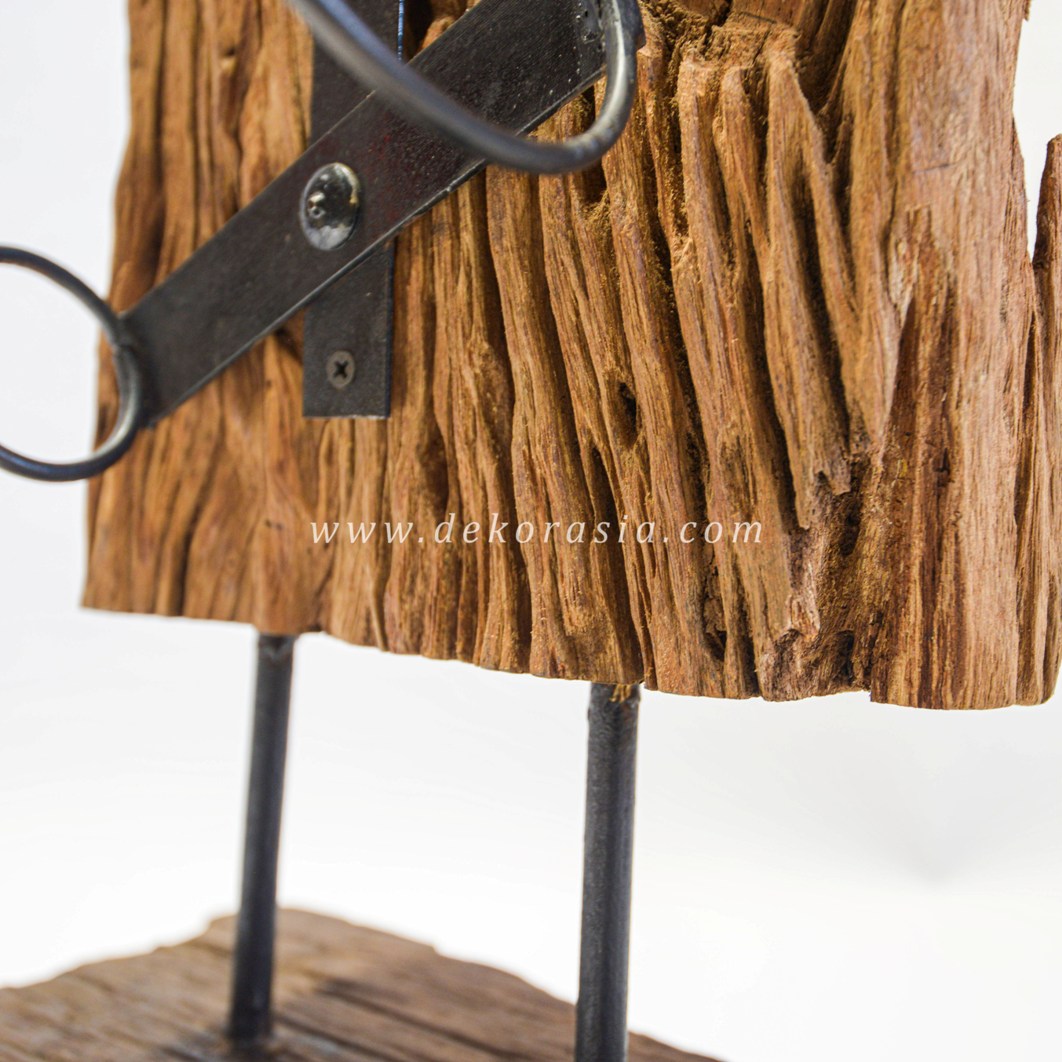 Natural Wood Wine Rack, 3 Bottle Wine Rack - Image 3