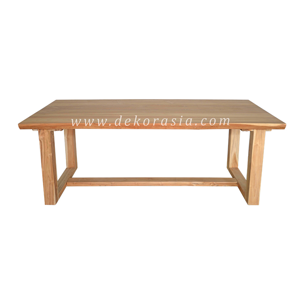 Rectangle Teak Table, Natural Wood Table for Dining Room or Meeting, Table Luxury Home Furniture - Image 1