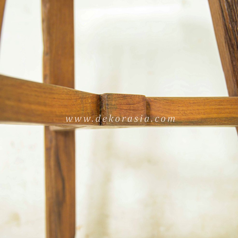 Round Rustic Stool - Wooden Stools for Home Furniture - Image 3
