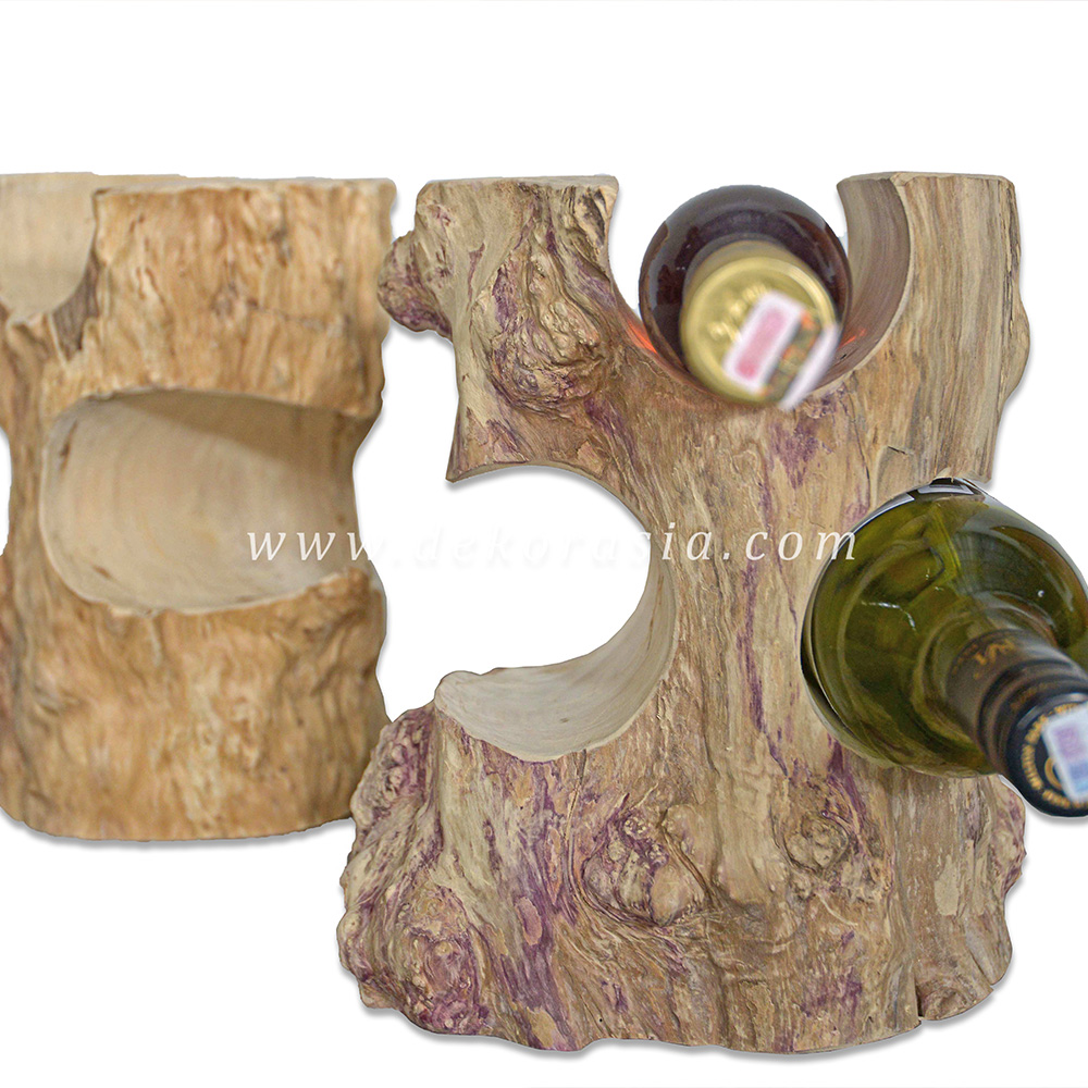 Coffee Wood Wine Rack, Wooden Wine Rack Storage, 3 Bottle Wine Rack - Image 2
